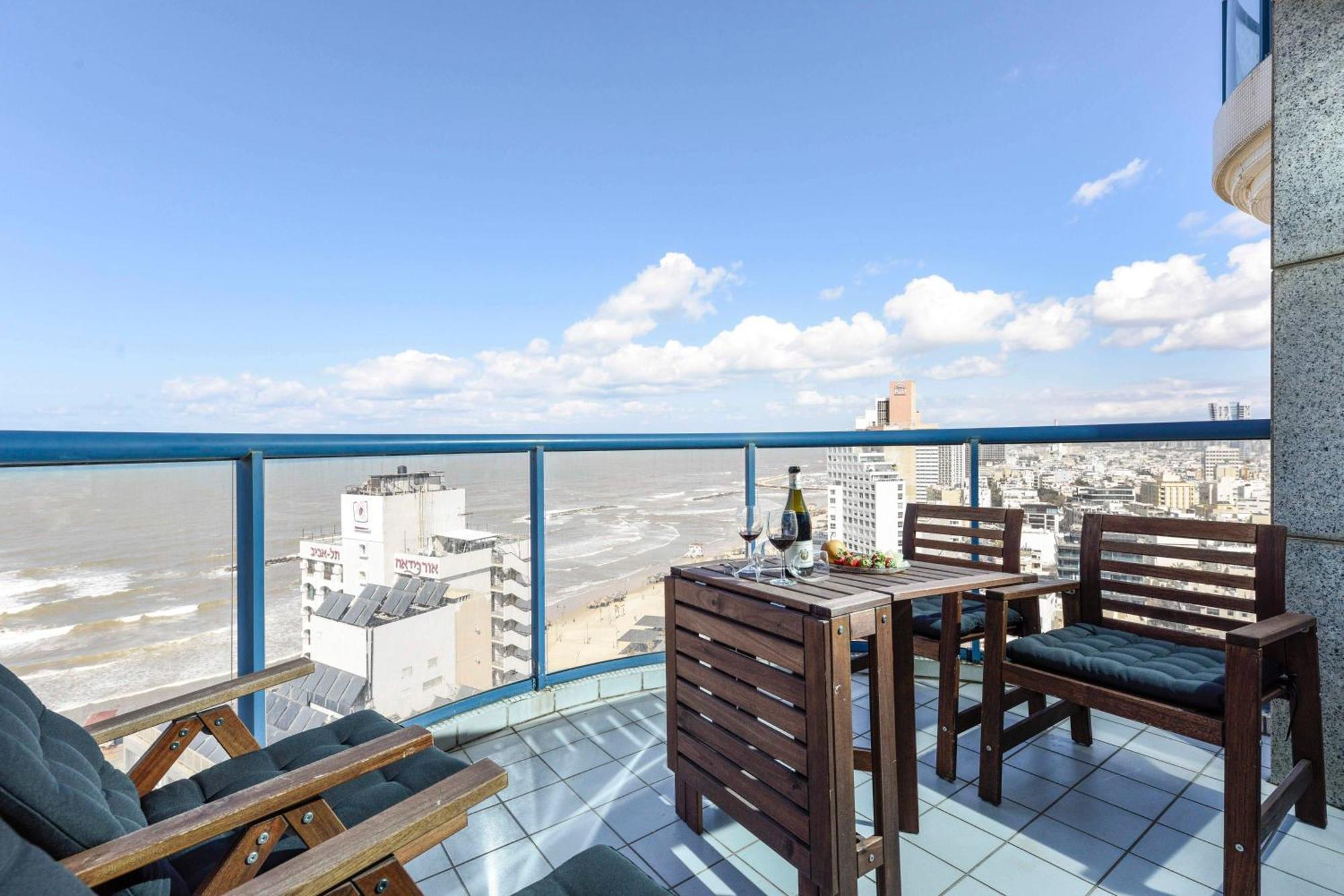 Superb Beachfront Apartments With Shelter By Sea N' Rent Tel Aviv Ngoại thất bức ảnh